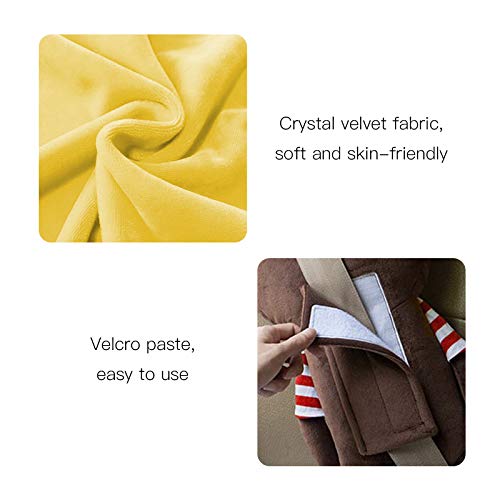 Kelendle Seat Belt Pillow Kids Car Seat Belt Cover Vehicle Shoulder Pads Car Seatbelt Cushion for Kids Seat Strap Pillows Kids Animal Travel Pillow - Image 3